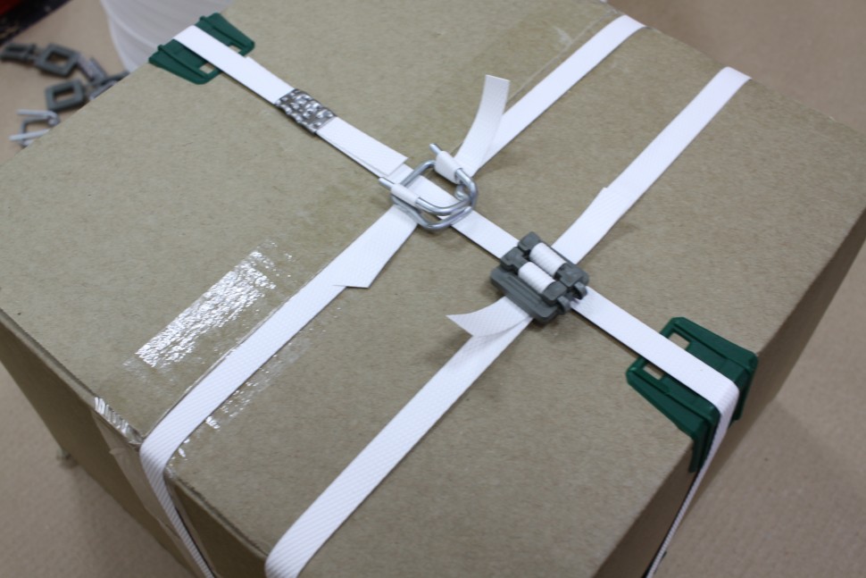 Стреппинг лента 15х1,0 мм, 1200 м, белая, 250 кгс, упаковочная, полипропиленовая