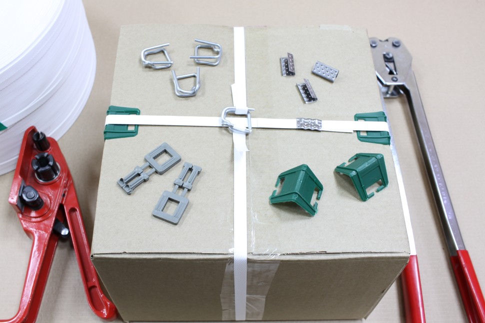 Стреппинг лента 12х0,6 мм, 500 м, белая, 140 кгс, упаковочная, полипропиленовая