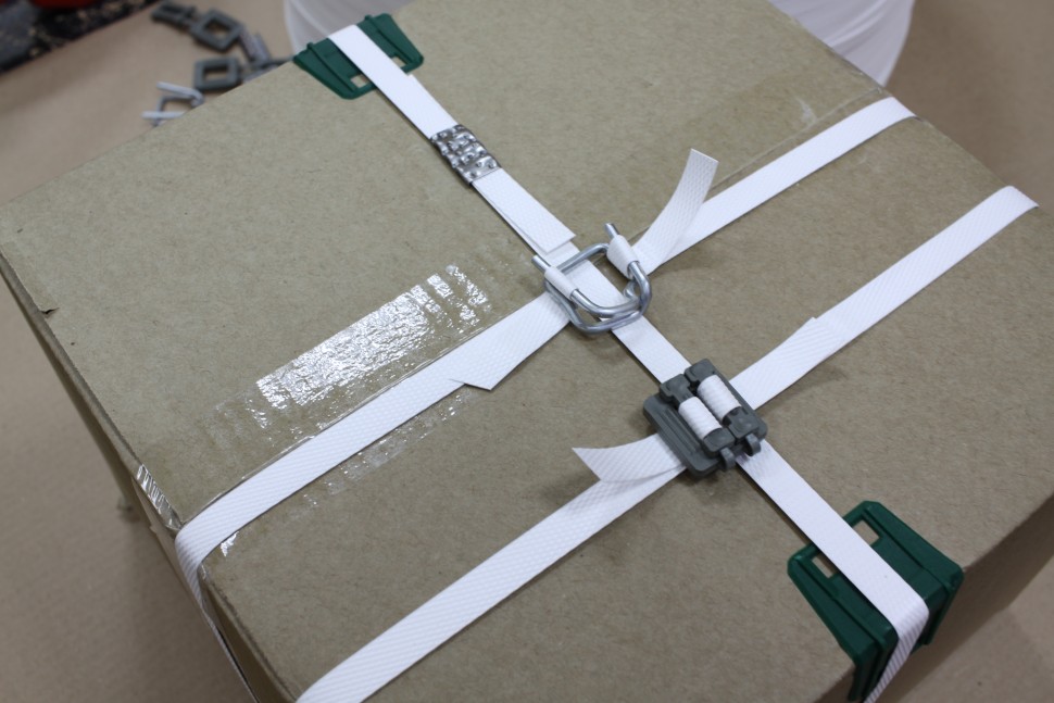 Стреппинг лента 12х0,6 мм, 250 м, белая, 140 кгс, упаковочная, полипропиленовая