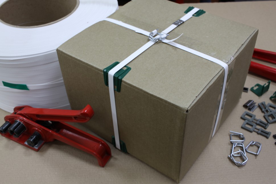 Стреппинг лента 15х0,8 мм, 500 м, белая, 210 кгс, упаковочная, полипропиленовая